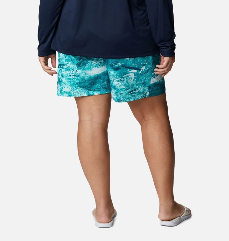 Pantaloni Scurti Columbia PFG Tidal II Dama Turcoaz | Plus Size RC98QZS71